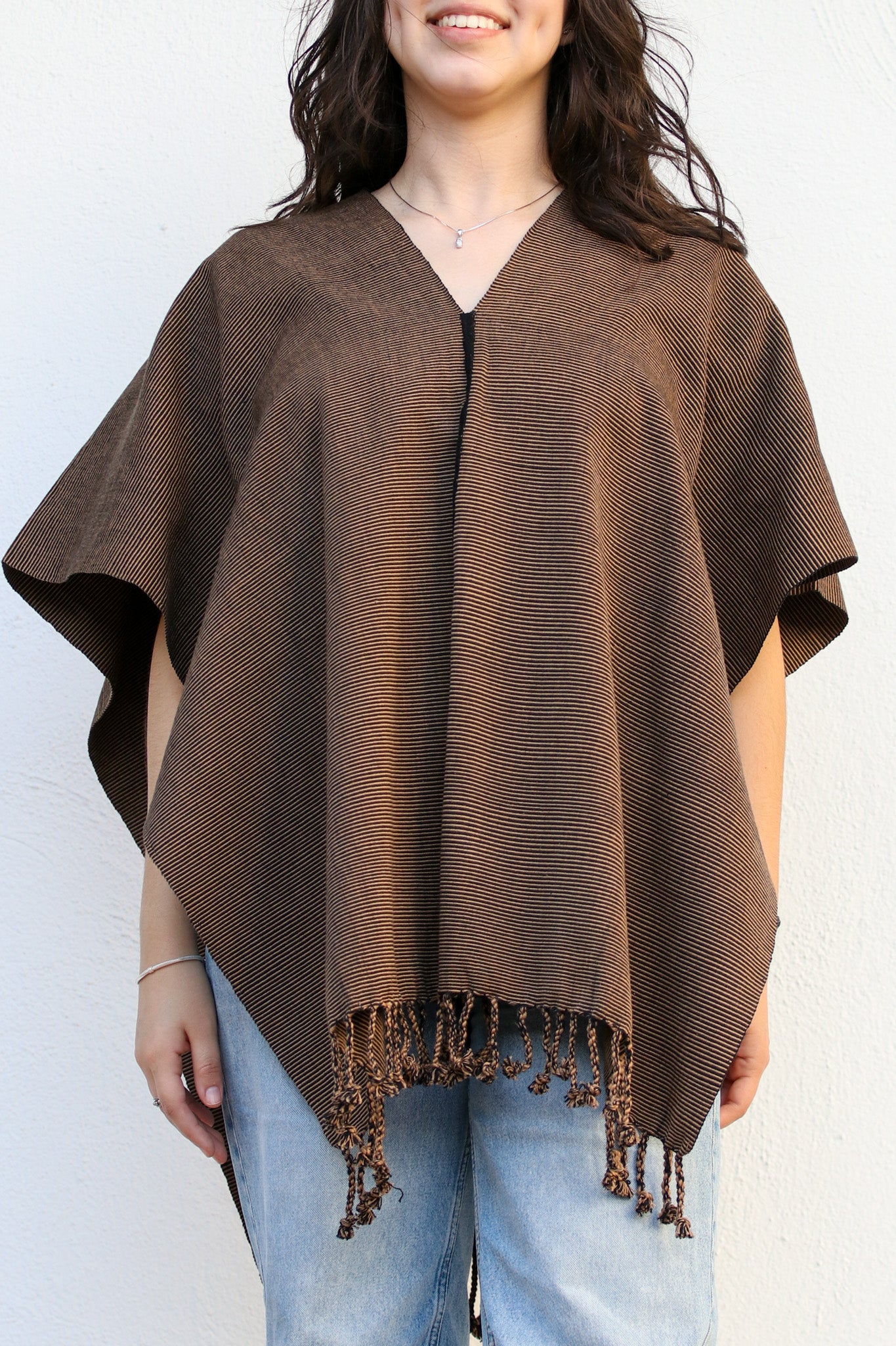 BROWN PONCHO