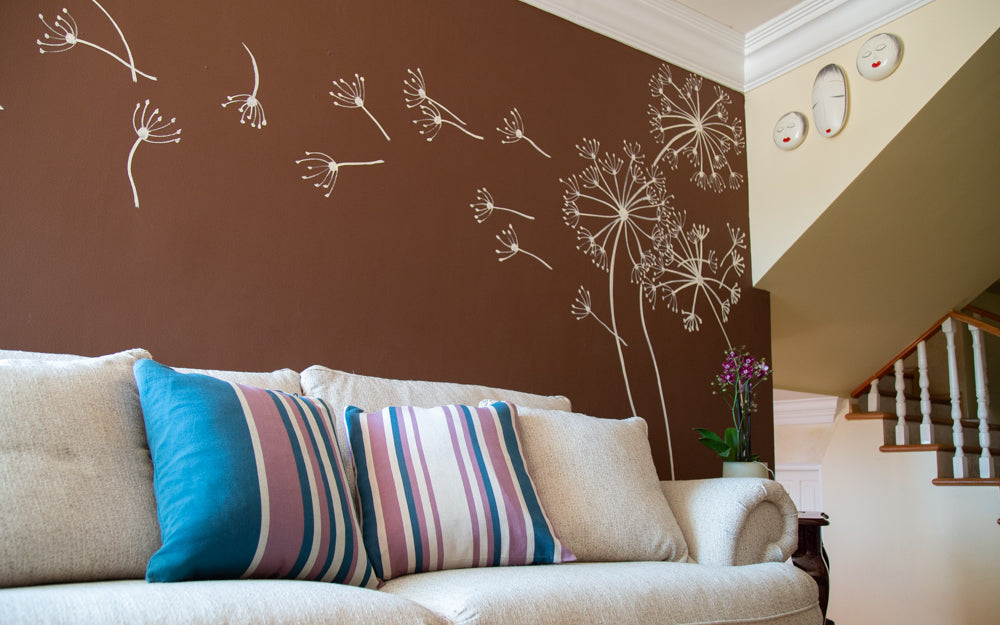 FUNDAS PARA COJÍN AZUL CON FRANJAS ROSA Y BLANCO