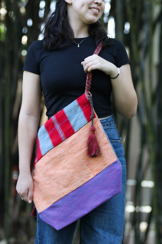 BOLSA AZUL CON ROJO