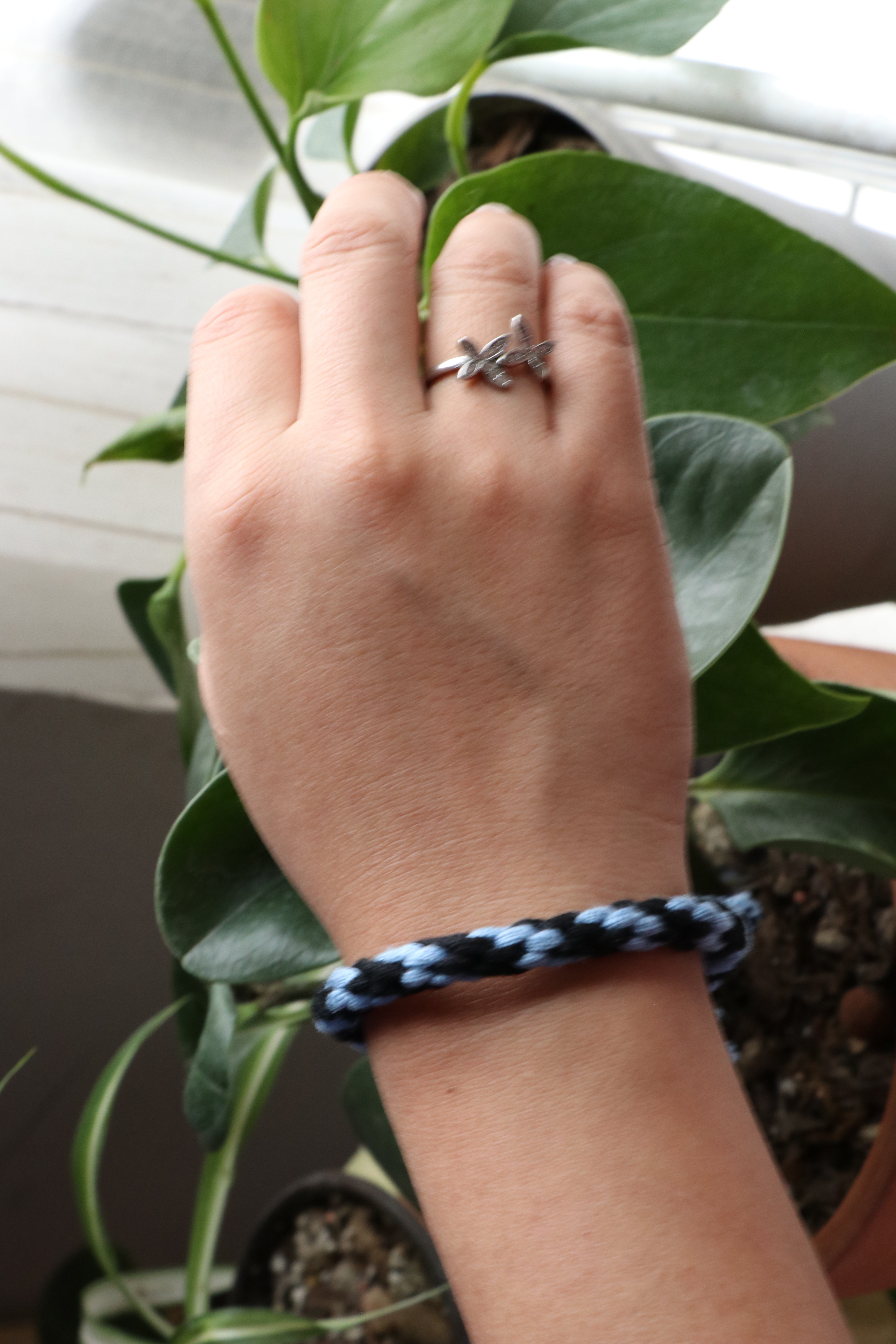 BLUE AND BLACK BRACELET