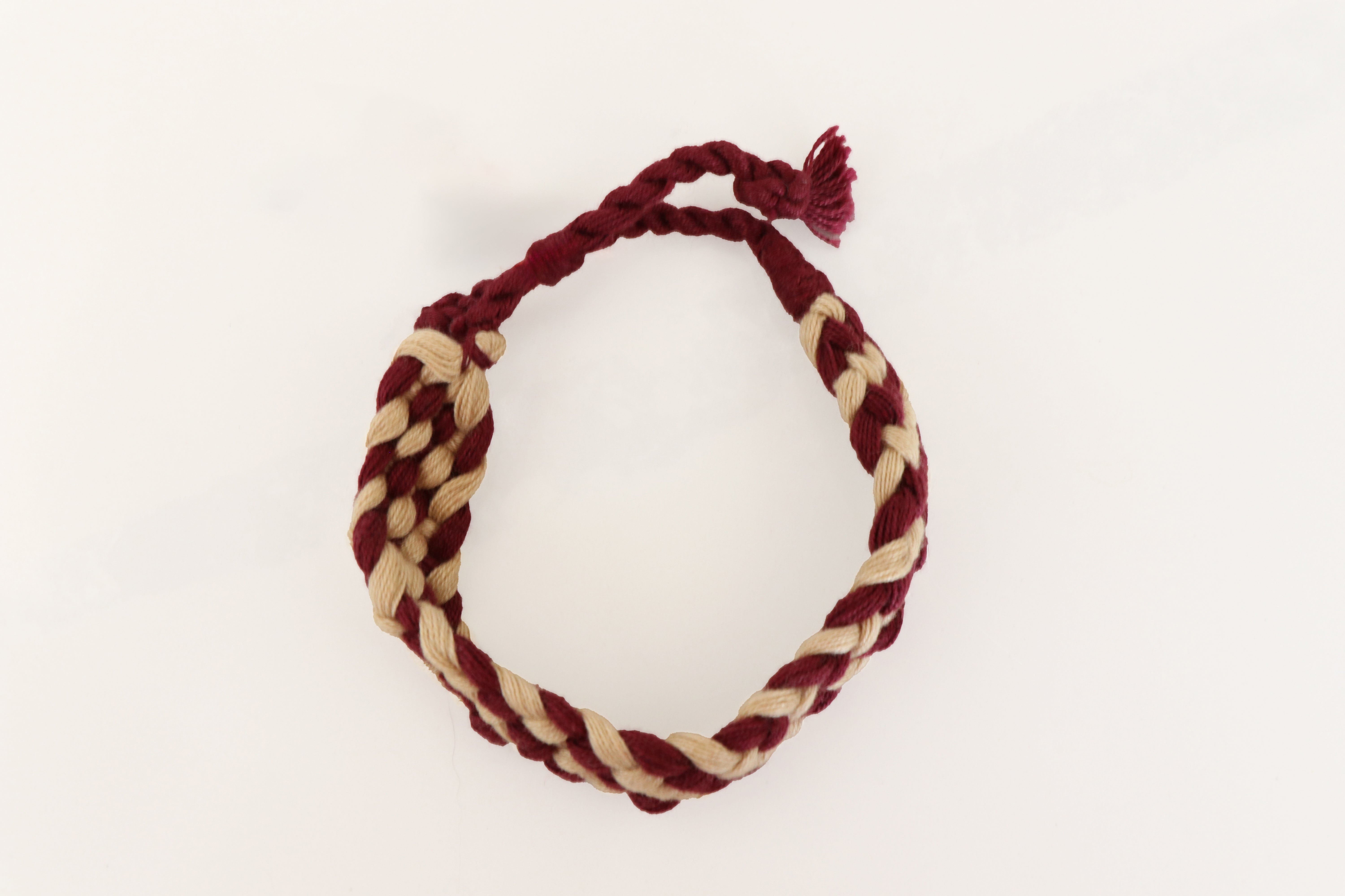 WINE RED BRACELET WITH BEIGE