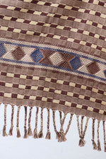 Load image into Gallery viewer, CHECKERED BROWN SHAWL
