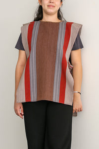 BROWN STRIPED VEST