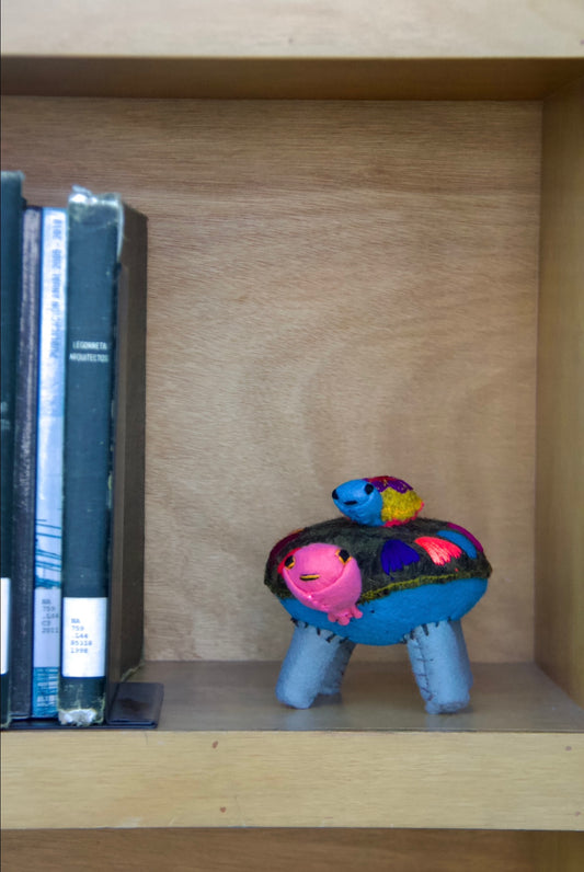 TORTUGA DECORATIVA CON BORDADO