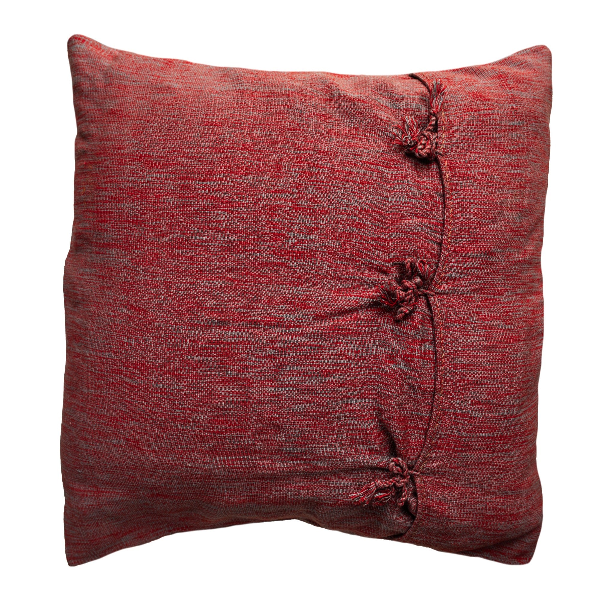 RED WITH GRAY CUSHION COVER