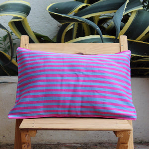 PINK AND BLUE CUSHION COVER