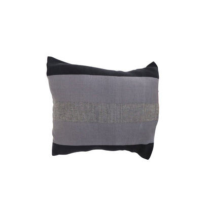 CUSHION COVERS: WHITE WITH GREY STRIPES AND GREY WITH BLACK STRIPES